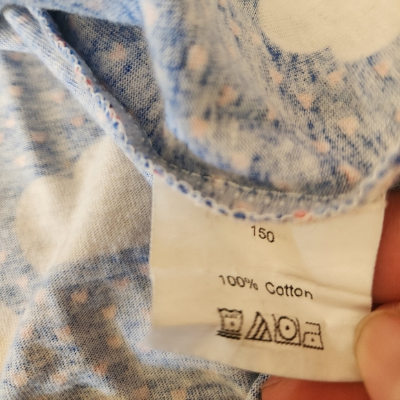 Lot Of Two Girls Nightgowns Navy Blue Clouds Polar Bears Cotton European 10-12 - Picture 7 of 9